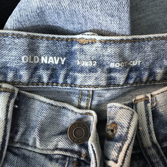 Men's Vintage Old Navy Stone Washed Straight Leg Jeans 30x32 - Picture 6 of 7